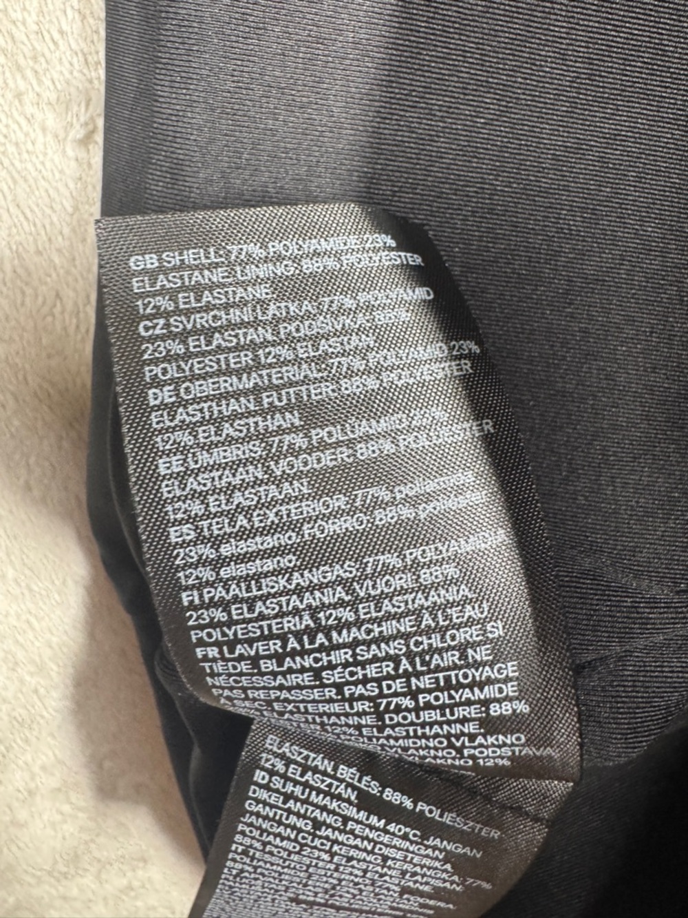 Women + Waves X H&M Black Padded Bikini Zip Back Surf Top Size 12 - Picture 16 of 16